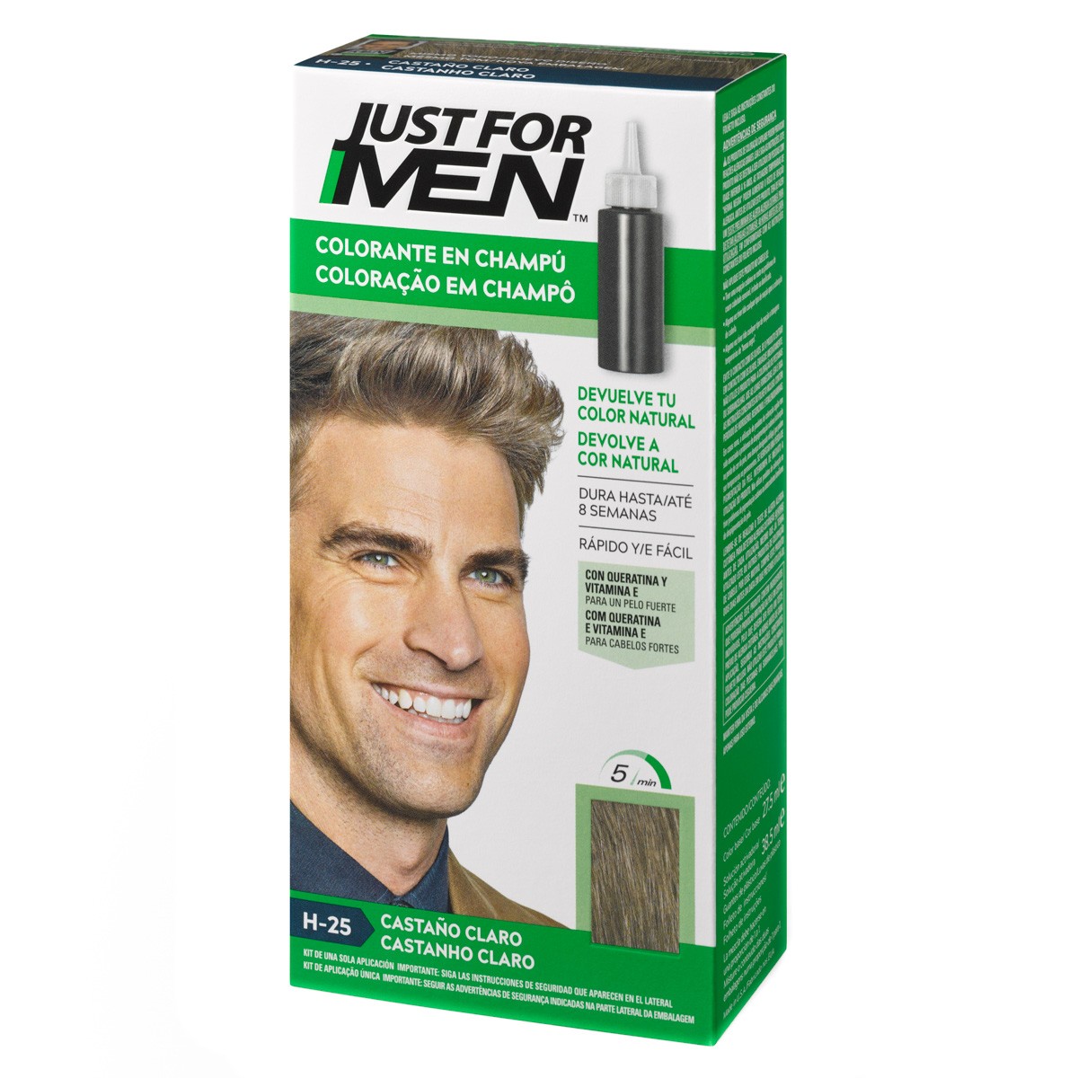 Imagen de Just for men colorante en champú castaño claro
